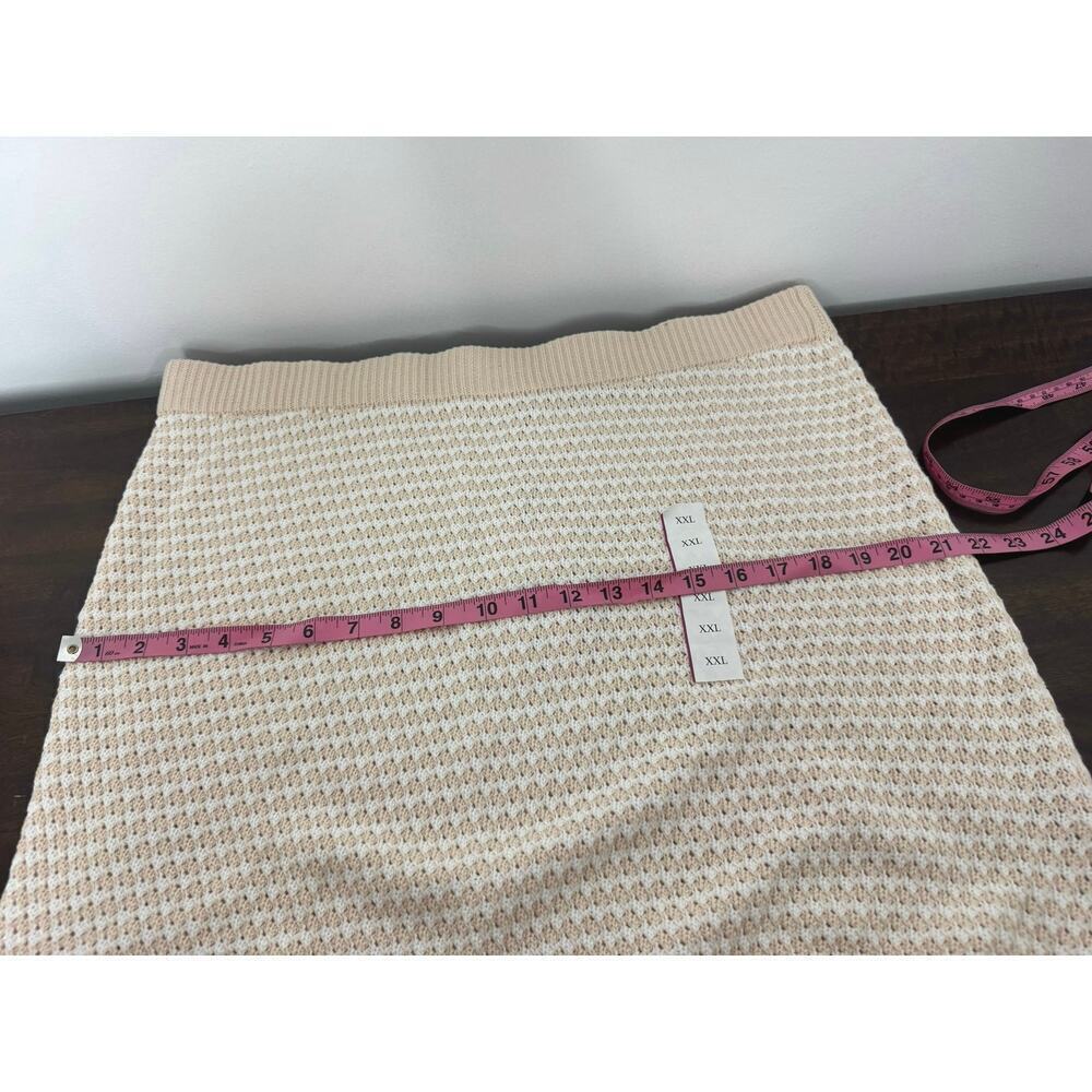 Future Collective Collab Cream/White Crochet Mini Skirt Checkered XXL, NWT - Picture 10 of 12